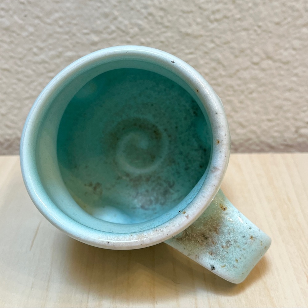 Porcelain Mug. Light Blue Iceberg Blue. Wheel thrown & wood fired. Stunning. - Picture 3 of 6